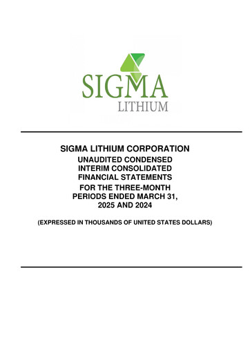 Thumbnail Sigma Lithium Quarterly Report 2025-q1