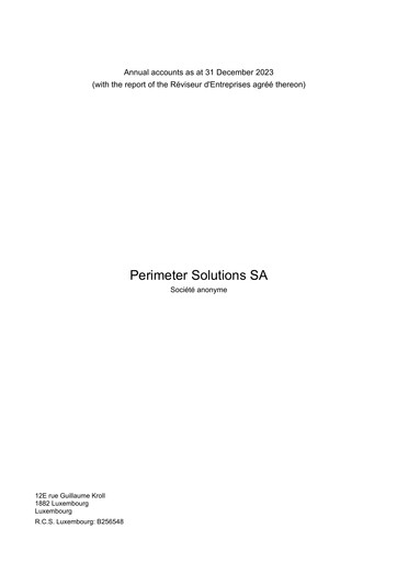 Vorschaubild Perimeter Solutions Finanzbericht 2023