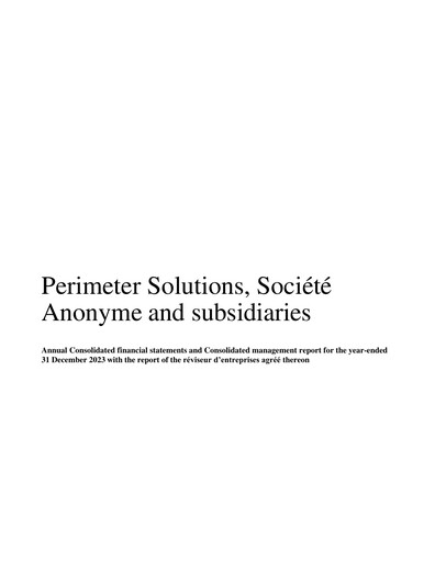 Vorschaubild Perimeter Solutions Finanzmitteilung 2023
