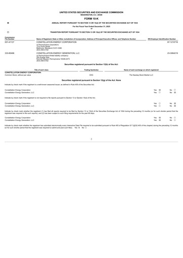 Thumbnail Constellation Energy Annual Report 2025
