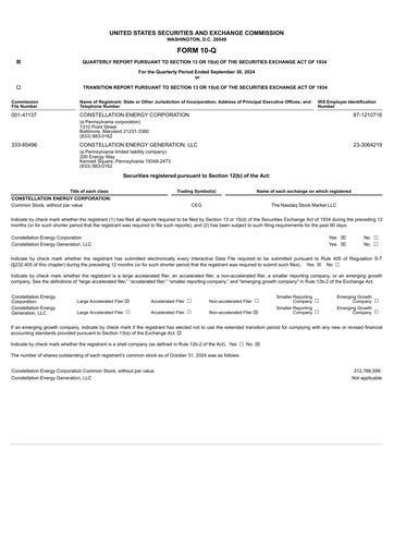 Thumbnail Constellation Energy Quarterly Report 2024-q3