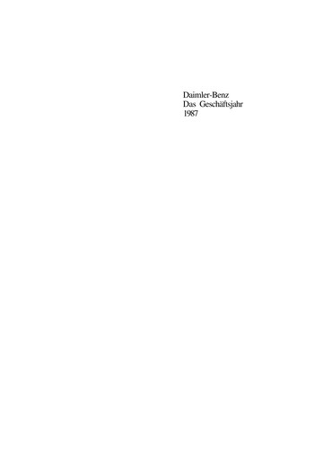 Thumbnail Mercedes-Benz Annual Report 1987