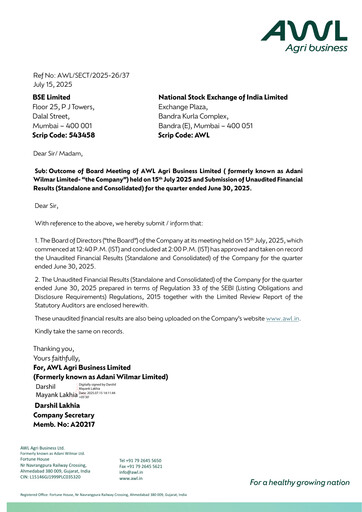 Thumbnail AWL Agri Business  Quarterly Report 2025-q1