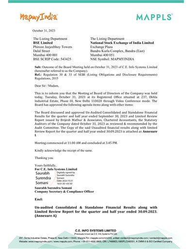 Miniature MapmyIndia Rapport trimestriel 2023-q2