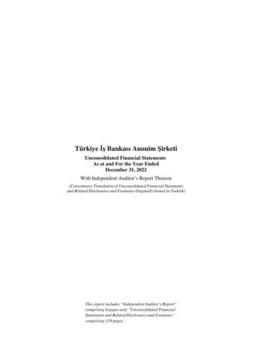 Thumbnail Türkiye Is Bankasi Financial Statement 2022