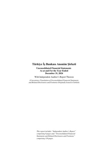 Thumbnail Türkiye Is Bankasi Financial Statement 2024