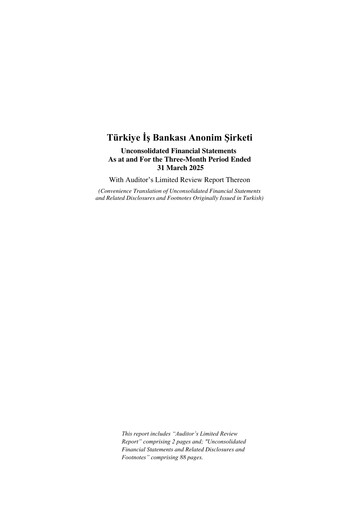 Thumbnail Türkiye Is Bankasi Quarterly Report 2025-q1