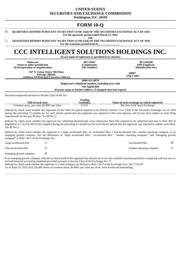 Vorschaubild CCC Intelligent Solutions Quartalsbericht 2022-q1