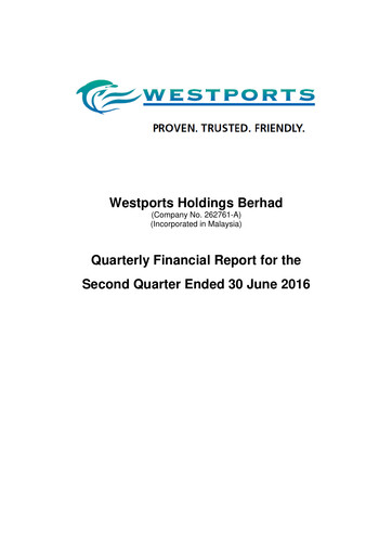 Thumbnail Westports Quarterly Report 2016-q2