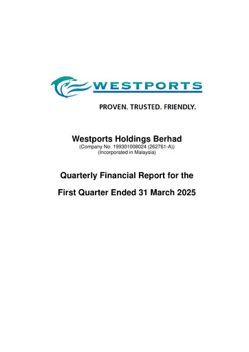 Thumbnail Westports Quarterly Report 2025-q1