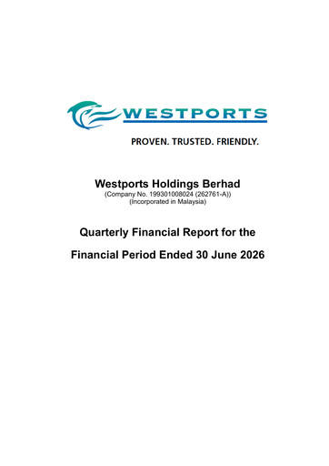 Thumbnail Westports Quarterly Report 2026-q2