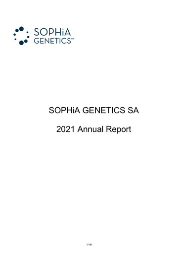 Thumbnail SOPHiA GENETICS Annual Report 2021