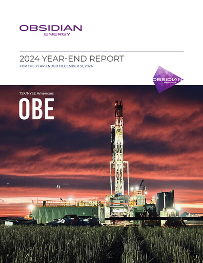 Thumbnail Obsidian Energy Financial Statement 2024