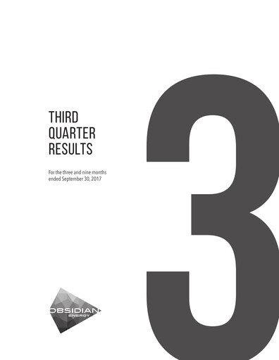 Thumbnail Obsidian Energy Quarterly Report 2017-q3