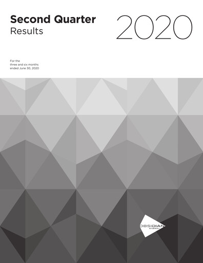 Thumbnail Obsidian Energy Quarterly Report 2020-q2