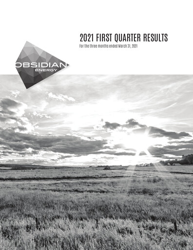 Thumbnail Obsidian Energy Quarterly Report 2021-q1