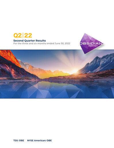 Thumbnail Obsidian Energy Quarterly Report 2022-q2