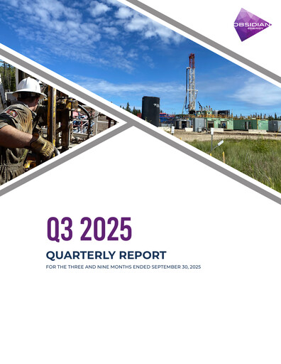 Thumbnail Obsidian Energy Quarterly Report 2025-q3