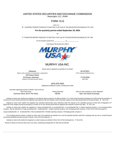 Miniature Murphy USA
 Rapport trimestriel 2024-q3