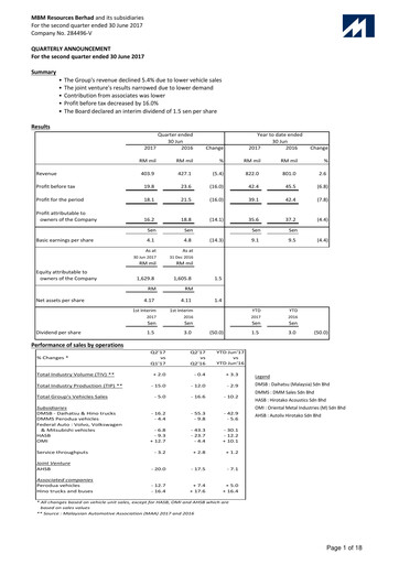 Vorschaubild MBM Resources Quartalsbericht 2017-q2