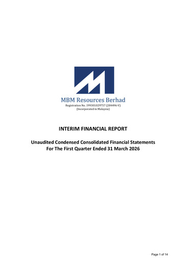 Miniature MBM Resources Rapport trimestriel 2026-q1