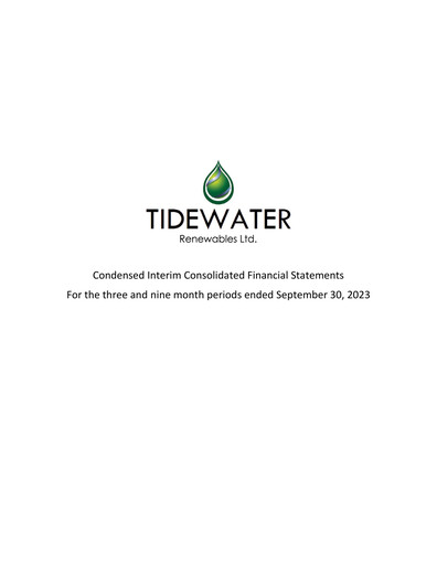Vorschaubild Tidewater Renewables Quartalsbericht 2023-q3