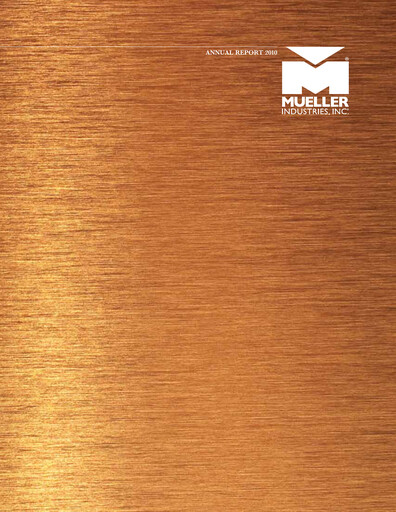 Thumbnail Mueller Industries
 Annual Report 2010