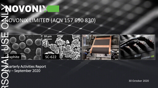 Thumbnail NOVONIX Quarterly Report 2020-q3