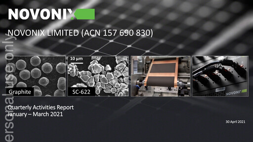 Thumbnail NOVONIX Quarterly Report 2021-q1
