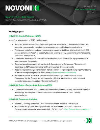 Thumbnail NOVONIX Quarterly Report 2025-q2