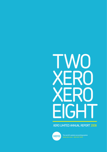 Thumbnail Xero Annual Report 2008