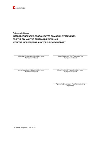 Thumbnail Polenergia Half-year Report 2015-h1