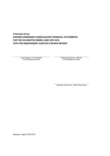 Thumbnail Polenergia Half-year Report 2016-h1