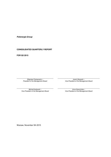 Thumbnail Polenergia Quarterly Report 2015-q3