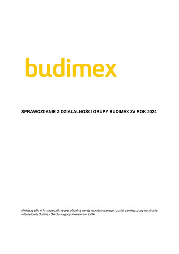 Thumbnail Budimex Financial Report 2024