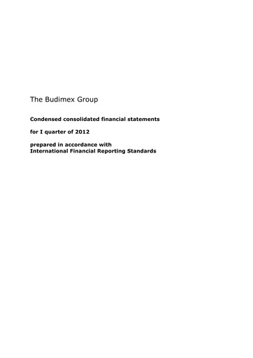 Thumbnail Budimex Quarterly Report 2012-q1