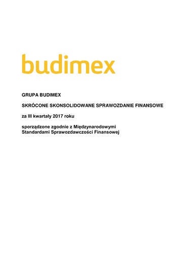 Thumbnail Budimex Quarterly Report 2017-q3