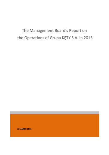 Thumbnail Grupa Kety Annual Report 2015