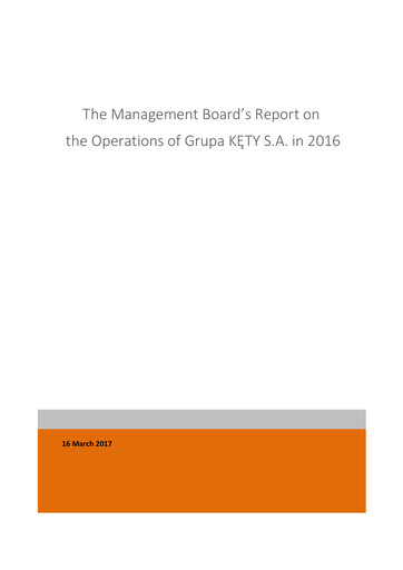 Thumbnail Grupa Kety Annual Report 2016