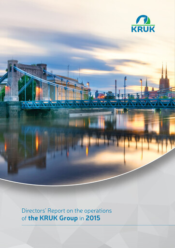 Thumbnail KRUK Spólka Akcyjna Annual Report 2015