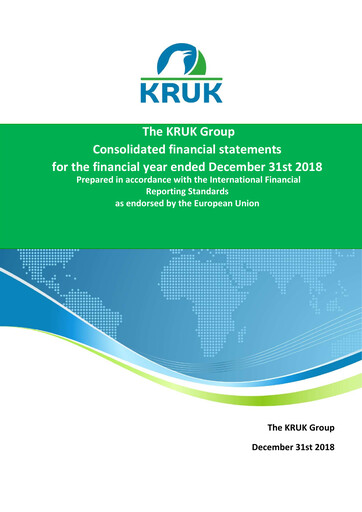 Thumbnail KRUK Spólka Akcyjna Financial Statement 2018