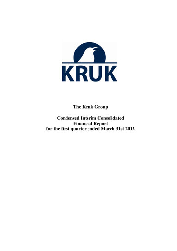 Thumbnail KRUK Spólka Akcyjna Quarterly Report 2012-q1