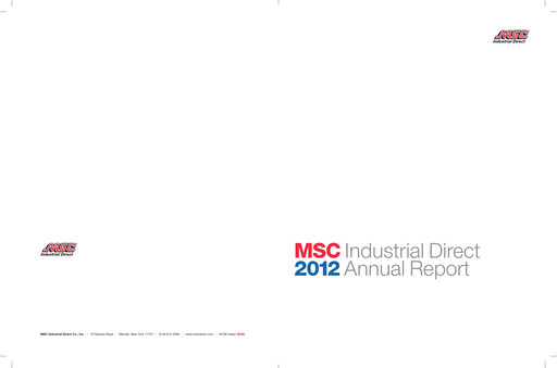 Thumbnail MSC Industrial Direct Annual Report 2012