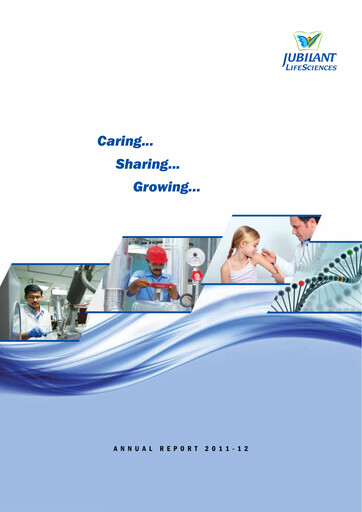 Thumbnail Jubilant Pharmova Annual Report 2011-2012