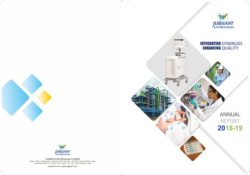 Thumbnail Jubilant Pharmova Annual Report 2018-2019