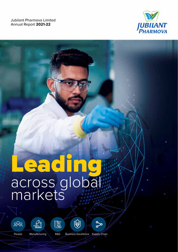 Thumbnail Jubilant Pharmova Annual Report 2021-2022