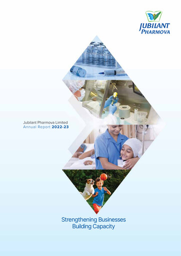 Thumbnail Jubilant Pharmova Annual Report 2022-2023