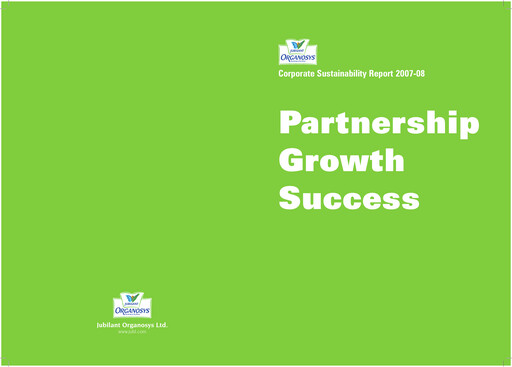 Miniature Jubilant Pharmova Rapport de durabilité 2007-2008