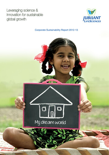 Miniature Jubilant Pharmova Rapport de durabilité 2012-2013