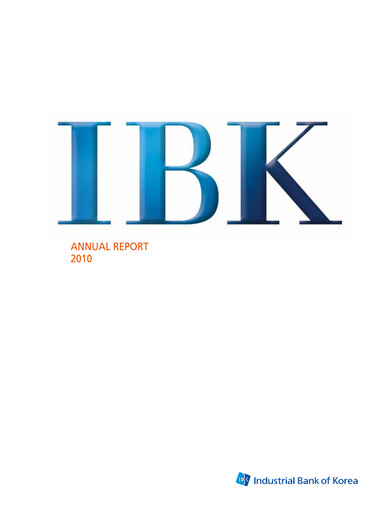 Thumbnail Industrial Bank of Korea (IBK) Annual Report 2010